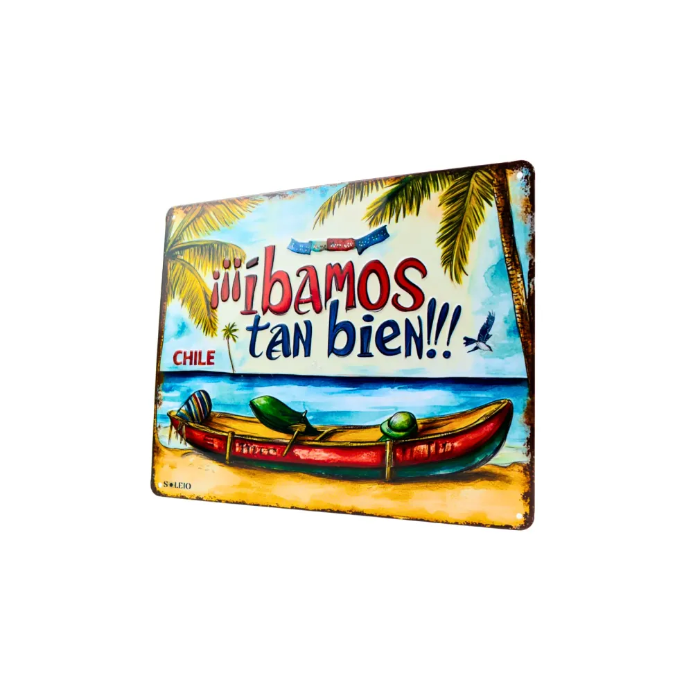 Cartel Decorativo Metálico “Ibamos tan bien”