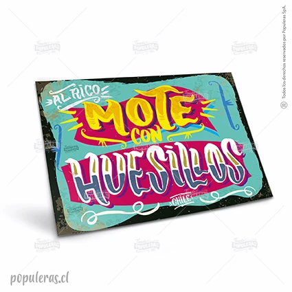 Cartel Mote con Huesillos