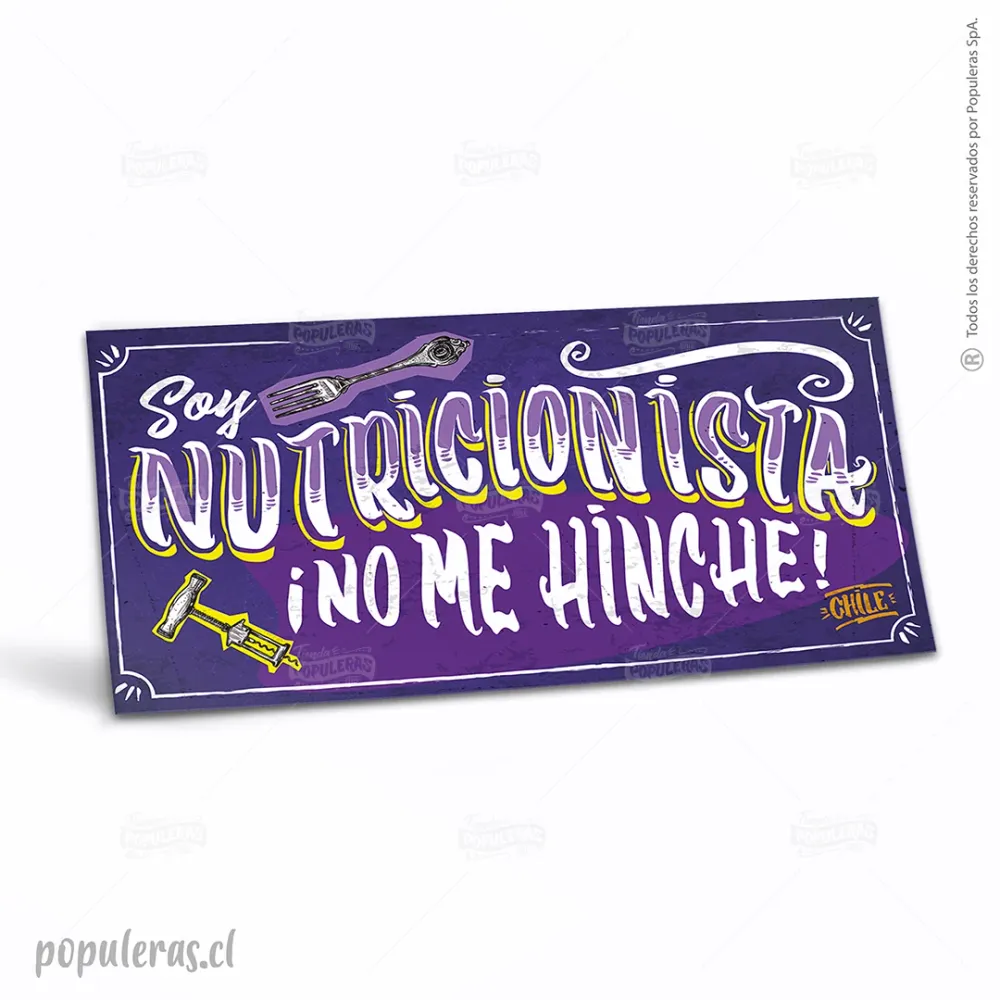 Cartel Soy Nutricionista
