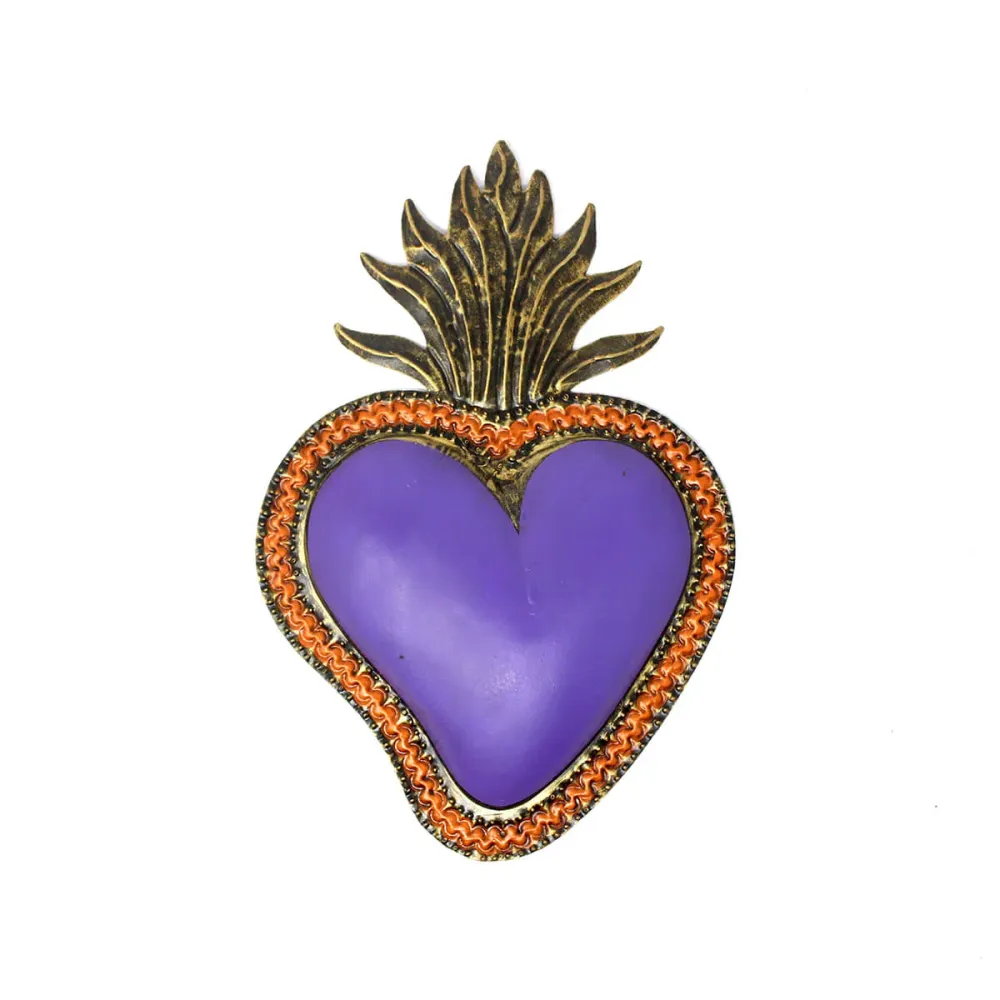 Corazón de Lado Morado Casa Milagros