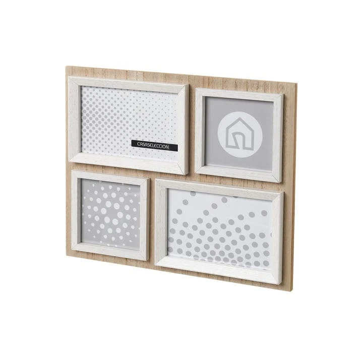 Portafotos múltiple mdf / cristal 31,50 x 0,90 x 26,50 cm CASA SELECCIÓN