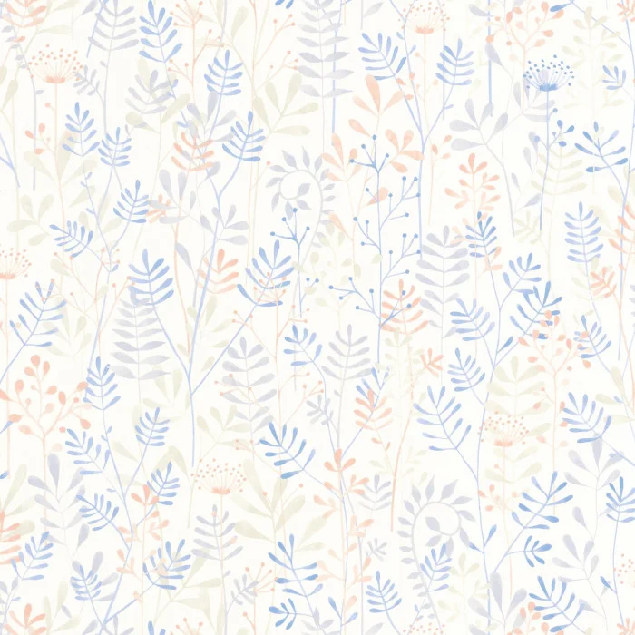 Papel pintado infantil - WILD GARDEN AZUL CASADECO