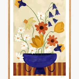 Colourful bunch blue vase Castro Seis Curated