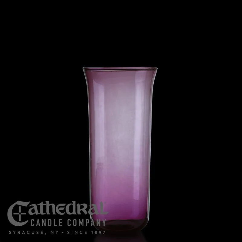 Globo de luz de cristal para santuario de 8 días (disponible en 8 colores) Purple Cathedral Candle Company