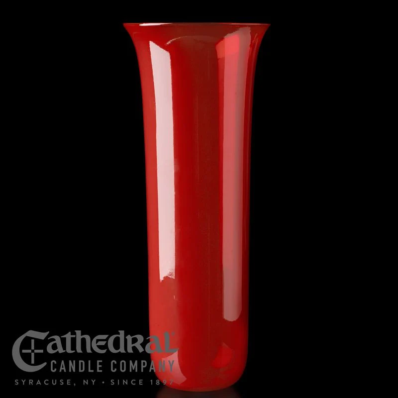 Globo de luz de santuario de vidrio con tapa acampanada de 14 días (disponible en 2 colores) Rubi Cathedral Candle Company