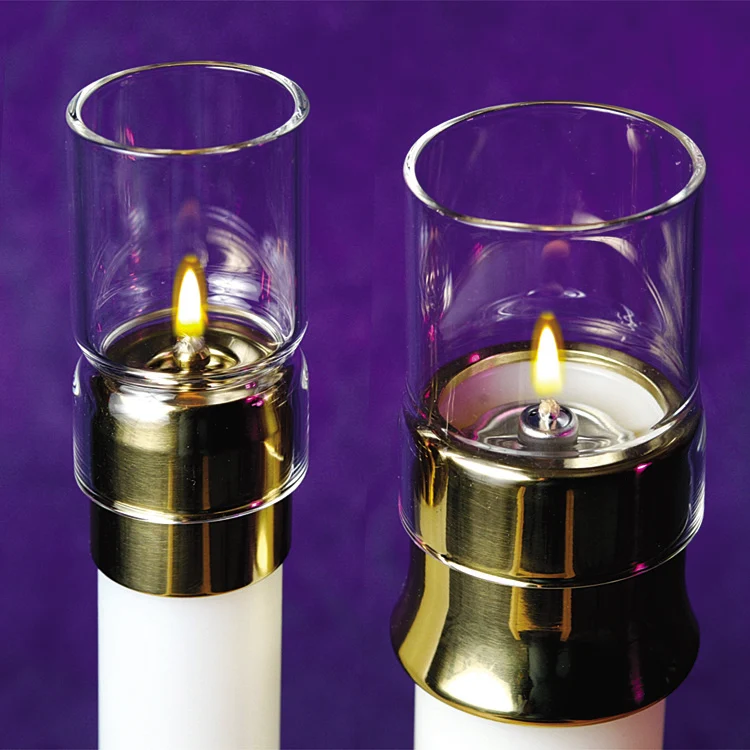 Protectores de vidrio para velas y conchas recargables Cathedral Candle Company