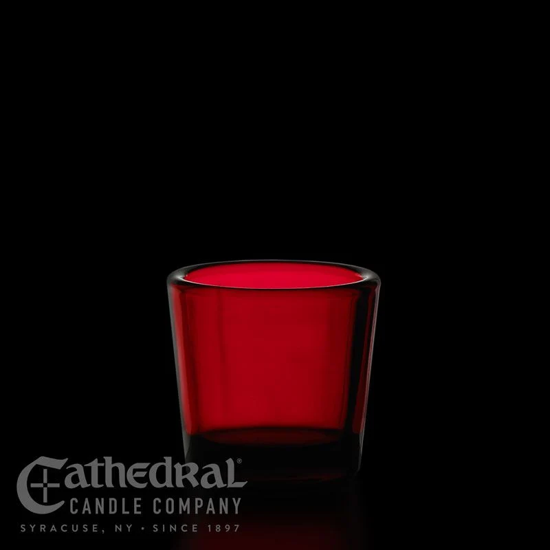 Vasos de luz votiva de 10 horas - 7 variantes de color - (12 piezas/paquete) Rubi Cathedral Candle Company