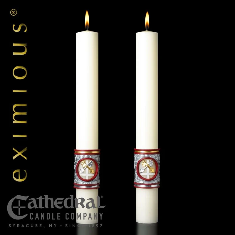Vela de Altar Complementaria - Vela Catedral - Sobre esta Roca - 4 Tamaños Cathedral Candle Company