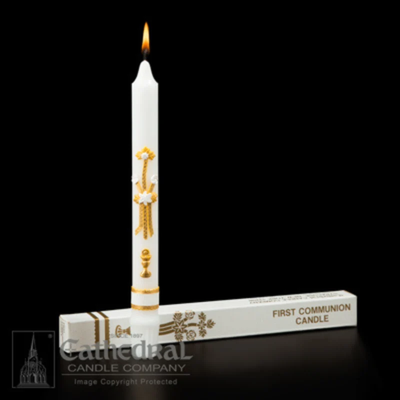 Velas Primera Comunión 7/8" x 10" SFE (24 Piezas) Cathedral Candle Company