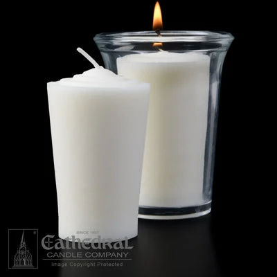 Velas devocionales - Luces votivas de la mejor calidad | 51% cera de abejas Cathedral Candle