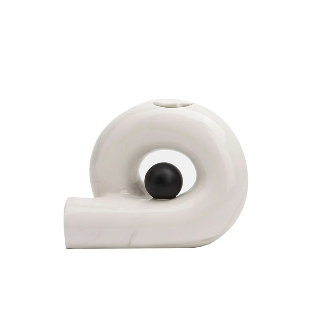Base decorativa Rayne - Blanco y Negro CAZEDIS