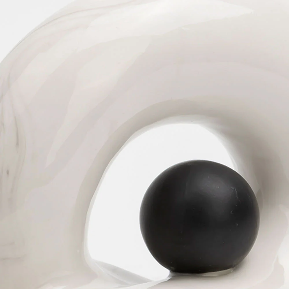 Base decorativa Rayne - Blanco y Negro CAZEDIS