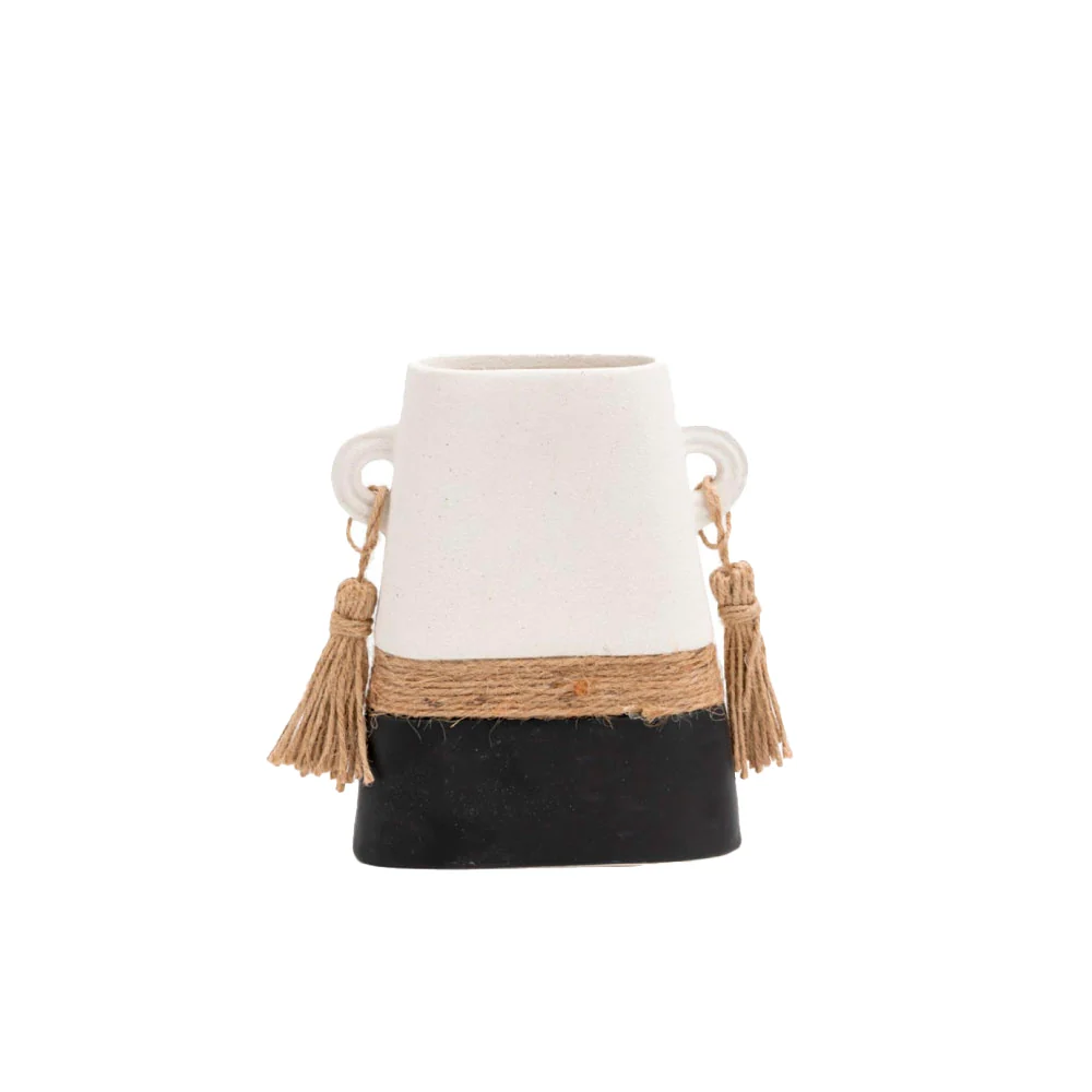 Base decorativa Sylvie - Blanco, Negro y Café CAZEDIS