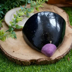 Tetas de maceta Negro y Lila Cerámica Violeta