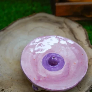 Tetas para incienso de cerámica (Rosa y Lila ) Cerámica Violeta
