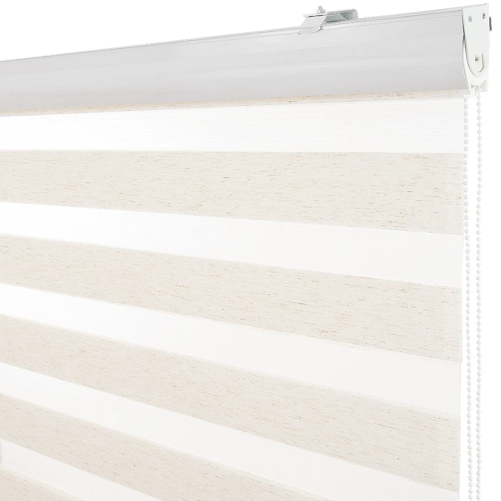 Cortina Duo Con Cenefa Premium 220X240Cm Color Crudo Chantilly