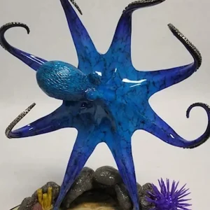 Pulpo soleado, bronce Azul Chris Barela