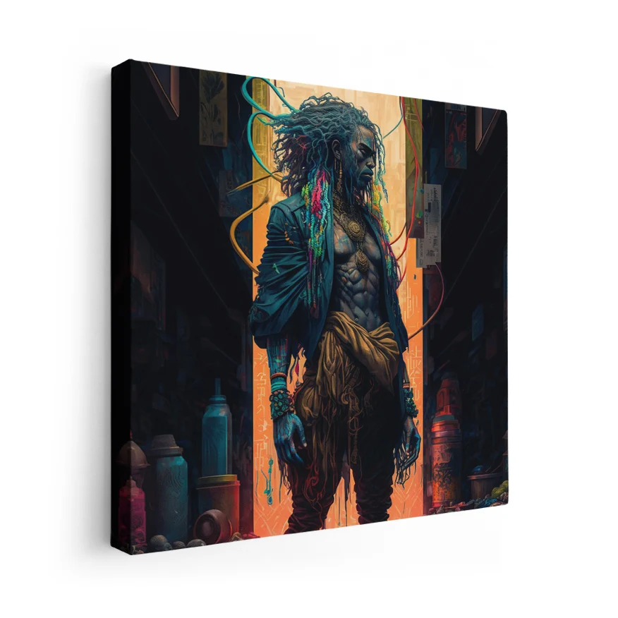 Ciber Hombre Afroamericano Poster