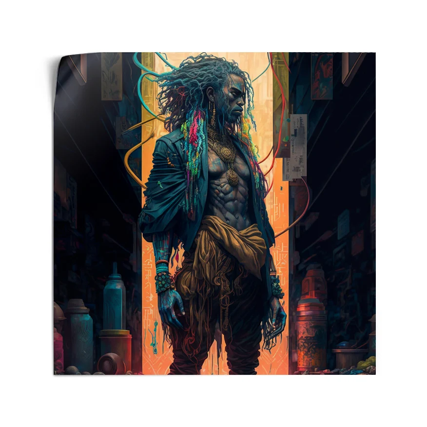 Ciber Hombre Afroamericano Poster