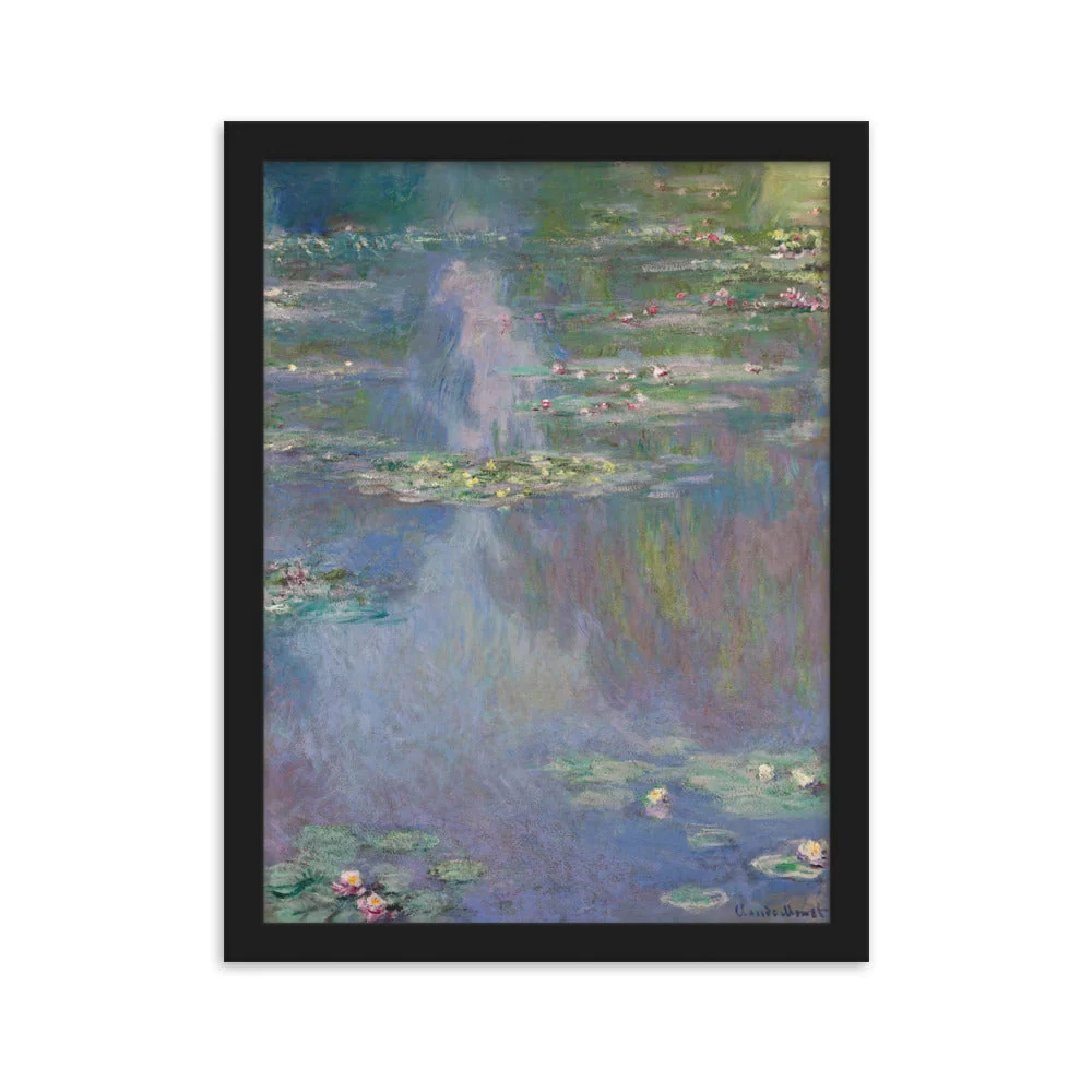 Claude Monet, Nenúfares - Póster en marco Negro