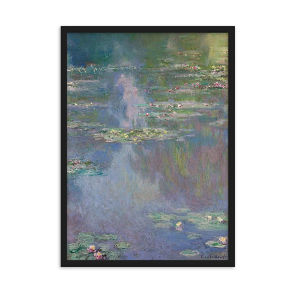 Claude Monet, Nenúfares - Póster en marco Negro