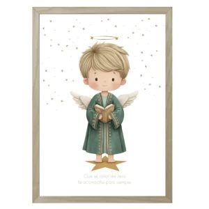CUADRO ANGELITO CON LIBRO 15x20 cm / 20x30 cm CLAUDIA BRANDES