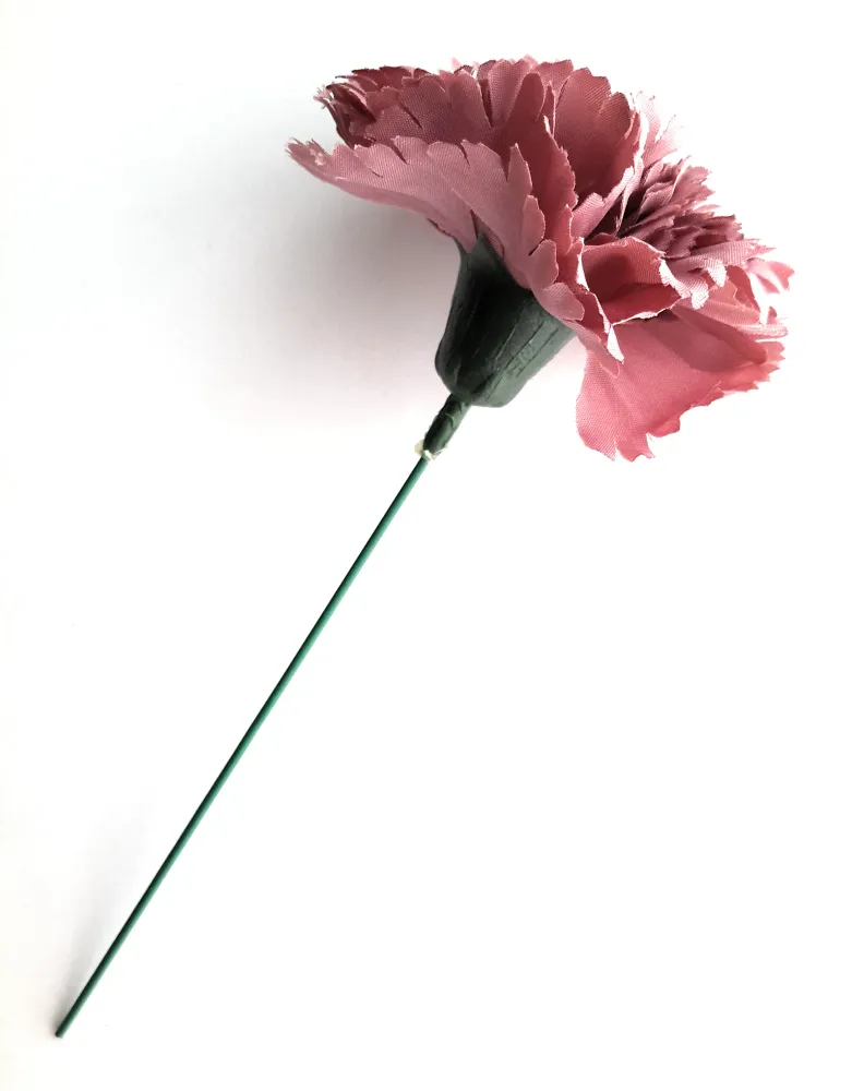Clavel Flamenco Flor Pelo Ø9cm · Rosa Guinda (última unidad!)