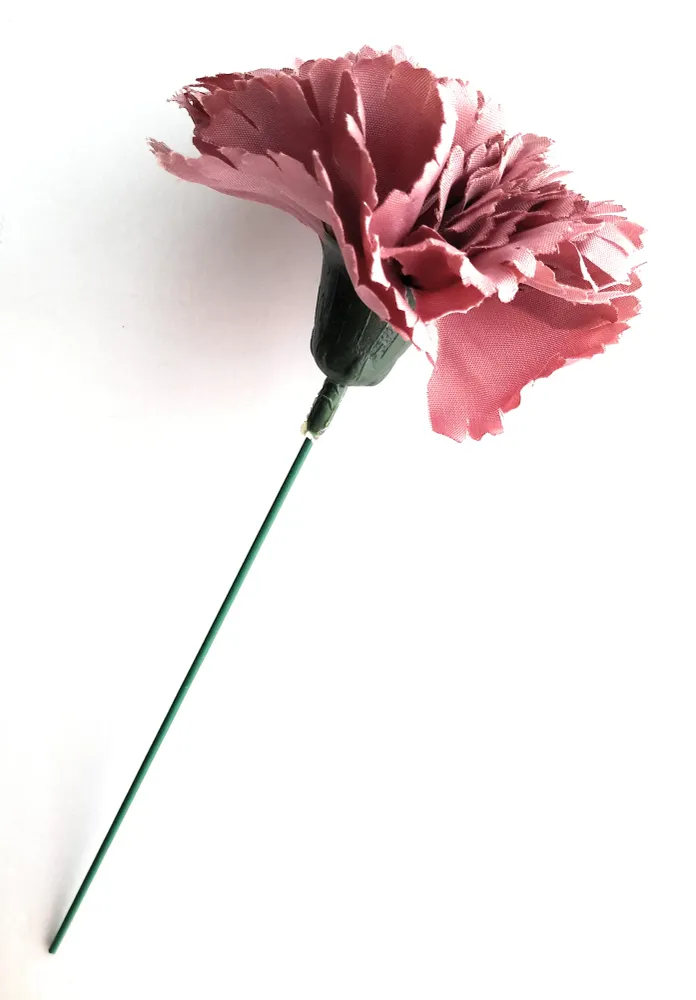 Clavel Flamenco Flor Pelo Ø9cm · Rosa Guinda (última unidad!)