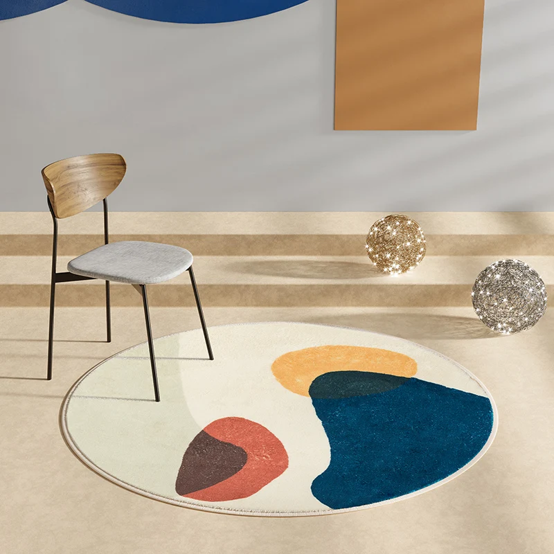 Alfombra abstracta multicolor informal, alfombra interior atrevida mezclada, fácil cuidado, apta para mascotas, alfombra l...