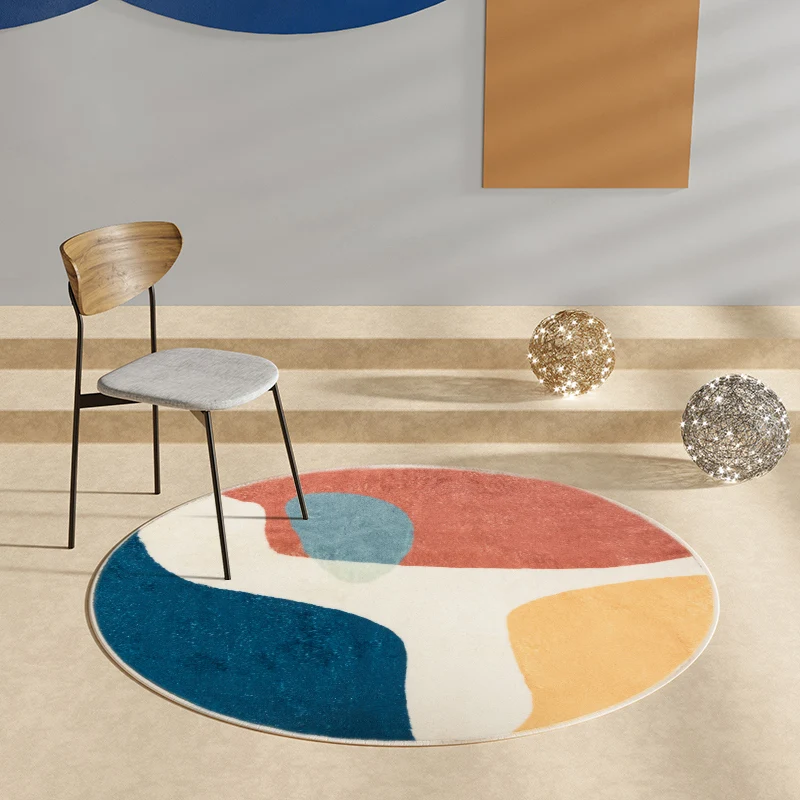 Alfombra abstracta multicolor informal, alfombra interior atrevida mezclada, fácil cuidado, apta para mascotas, alfombra l...