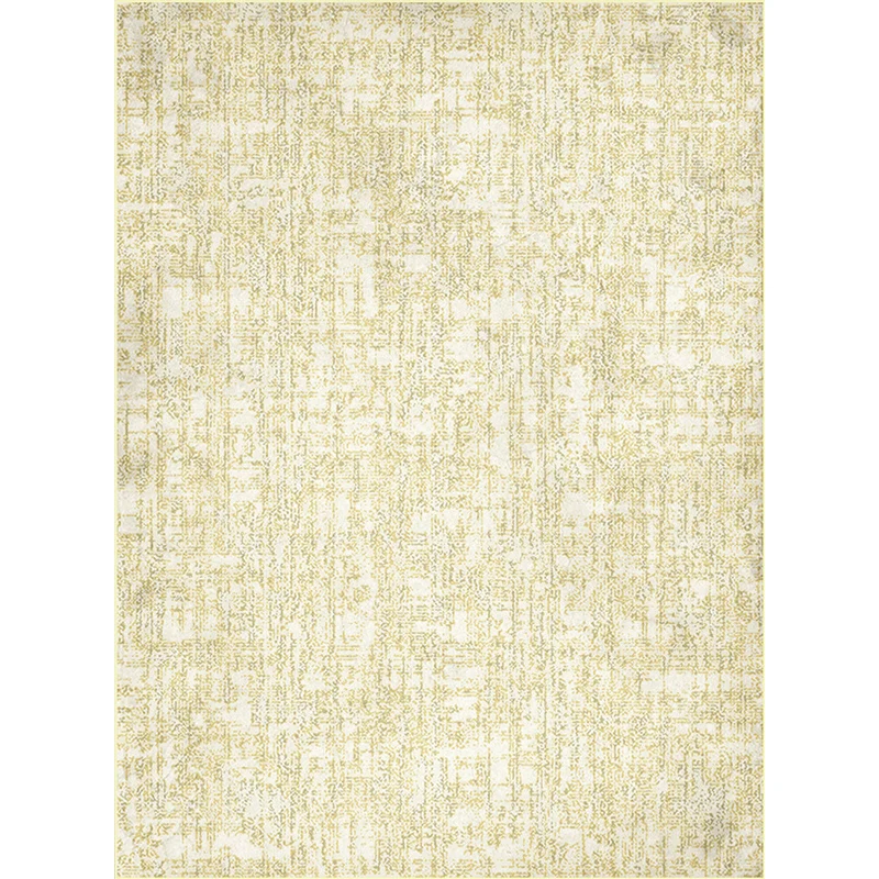 Alfombra abstracta simple Alfombra de poliéster amarilla Lavable máquina Alfombra antideslizante para dormitorio Amarillo...