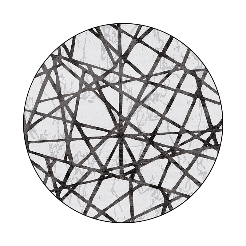 Alfombra blanca novedosa, alfombra abstracta de poliéster, lavable máquina, alfombra con respaldo antideslizante para sala...