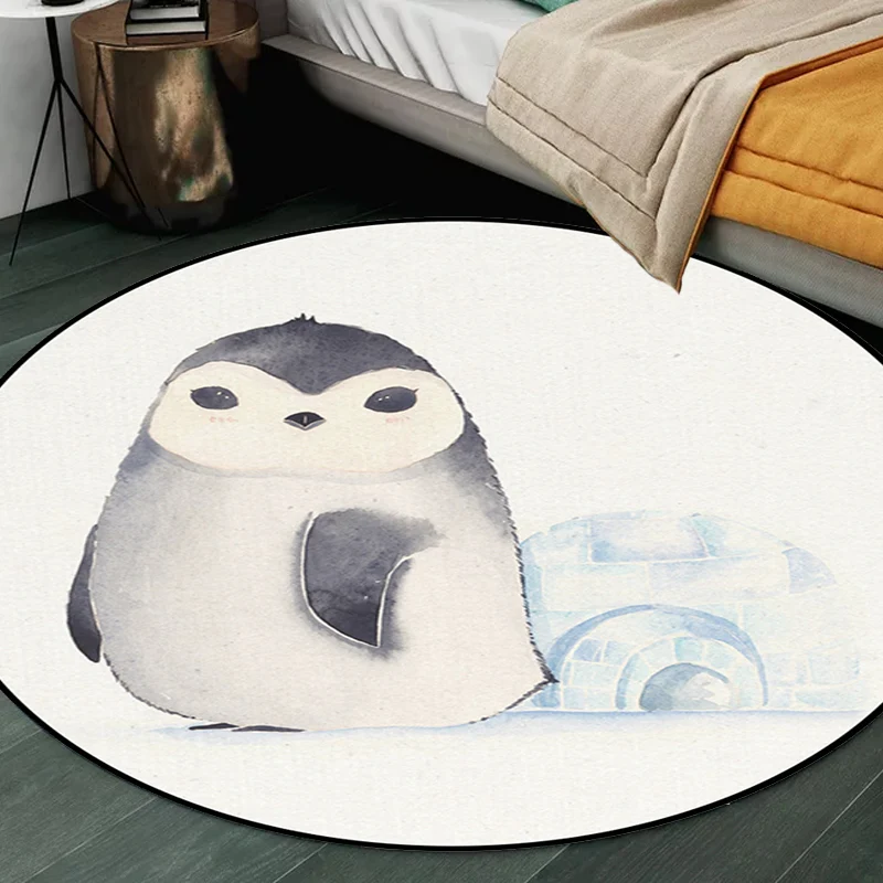 Alfombra blanca para habitación de niños, alfombra con estampado de oso, perro, Panda, alfombra con respaldo antideslizant...