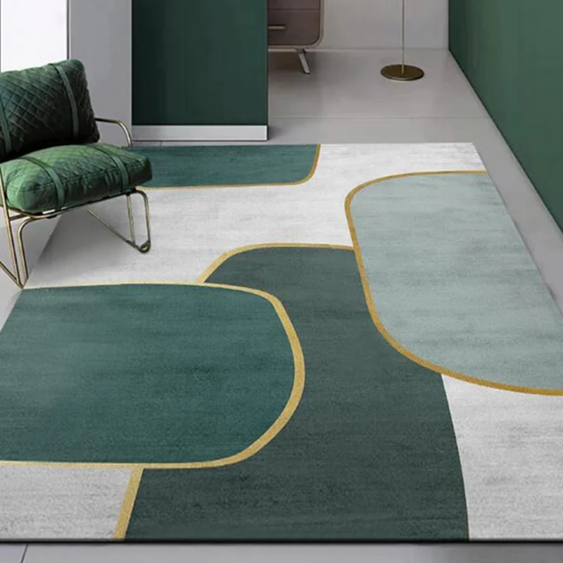 Alfombra calmante multicolor, mezcla de algodón, alfombra con estampado geométrico, respaldo antideslizante, alfombra inte...