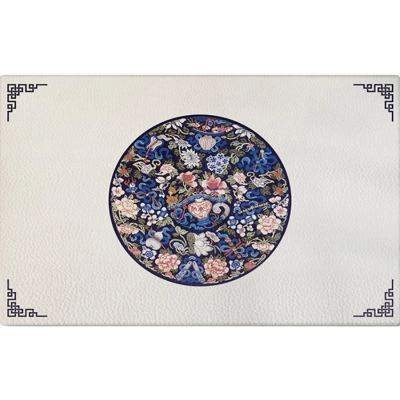 Alfombra clásica estampada Alfombra oriental multicolor Cuero de PU Resistente las manchas Alfombra antideslizante de fáci...