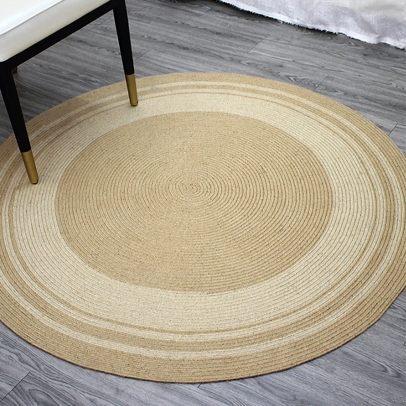 Alfombra cómoda de Color sólido, alfombra de interior de sisal multicolor, alfombra antideslizante resistente las manchas...
