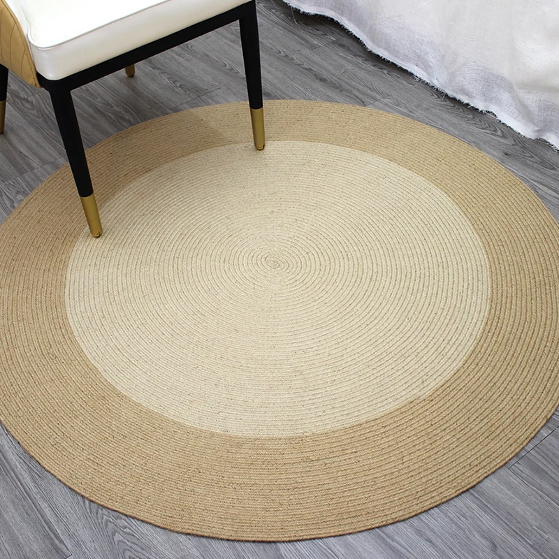 Alfombra cómoda de Color sólido, alfombra de interior de sisal multicolor, alfombra antideslizante resistente las manchas...