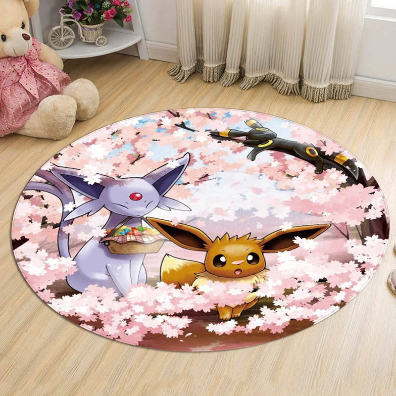 Alfombra con patrón de personajes de dibujos animados para niños, alfombra de poliéster multicolor, lavable, apta para mas...