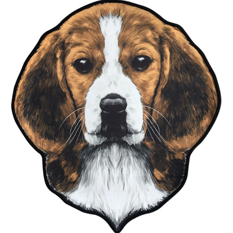 Alfombra contemporánea marrón creativa, alfombra con diseño de perro de poliéster, alfombra antideslizante lavable para gu...