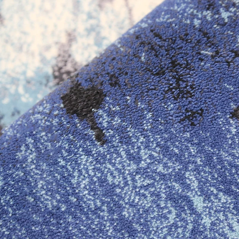 Alfombra creativa multicolor, alfombra sintética con estampado abstracto, alfombra interior lavable con respaldo antidesli...