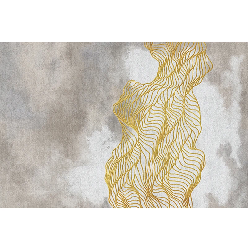 Alfombra de decoración moderna, alfombra interior con estampado abstracto multicolor, alfombra sintética antideslizante qu...