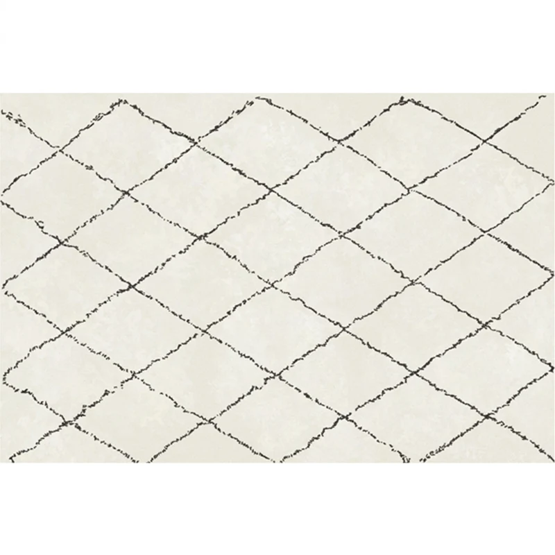 Alfombra decorativa de moda, alfombra con estampado geométrico multicolor, alfombra lavable de poliéster antideslizante y...