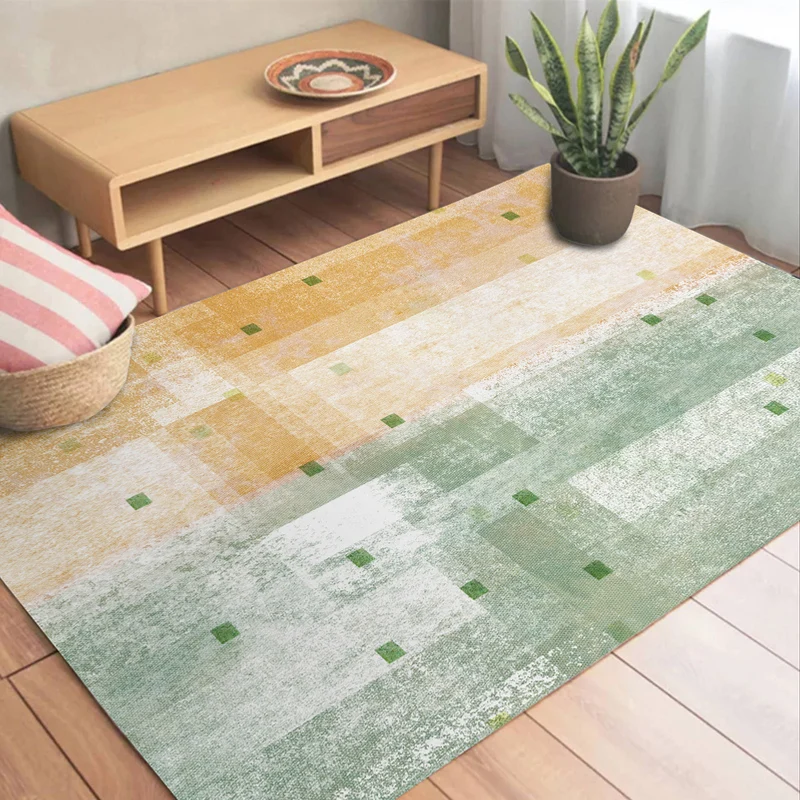 Alfombra decorativa multicolor, alfombra con patrón abstracto novedoso, alfombra de poliéster lavable máquina con respaldo...