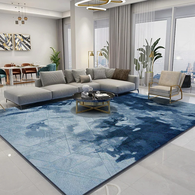 Alfombra decorativa novedosa, alfombra interior con estampado abstracto multicolor, alfombra lavable para mascotas de poli...