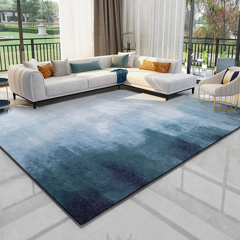 Alfombra decorativa novedosa, alfombra interior con estampado abstracto multicolor, alfombra lavable para mascotas de poli...