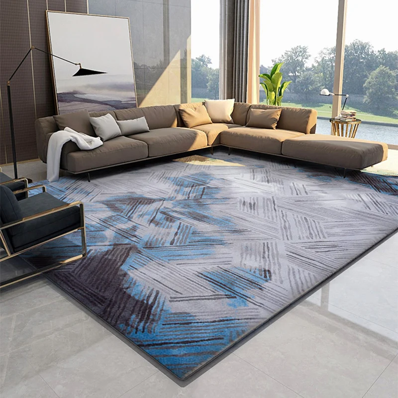 Alfombra decorativa novedosa, alfombra interior con estampado abstracto multicolor, alfombra lavable para mascotas de poli...