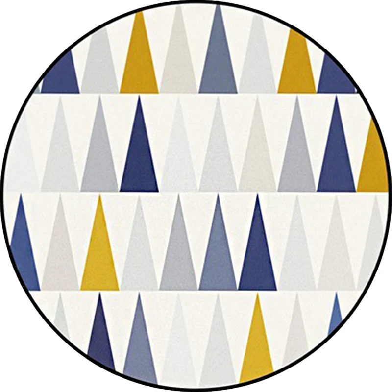 Alfombra de dormitorio de color marfil, alfombra moderna con patrón de triángulo geométrico, alfombra con respaldo antides...