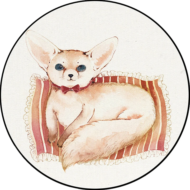 Alfombra de dormitorio para niños con estampado de alpaca, zorro, Koala, animal blanco, alfombra lavable de poliéster que...