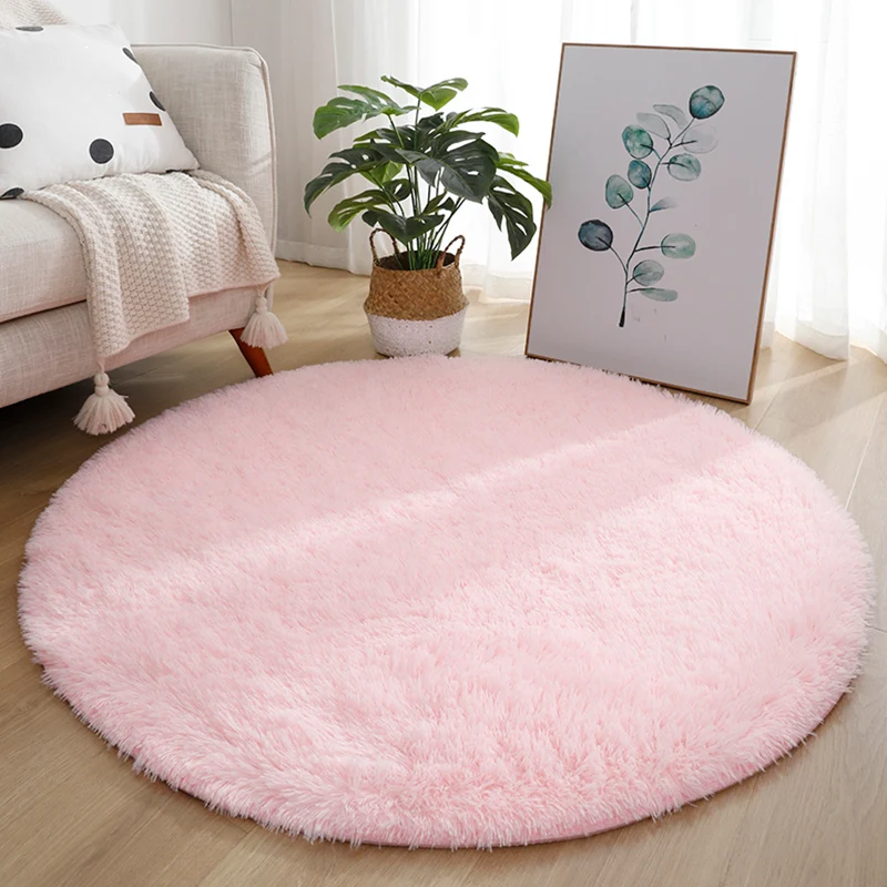 Alfombra elegante multicolor Poliéster Alfombra de área de color sólido Respaldo antideslizante Alfombra interior de fácil...