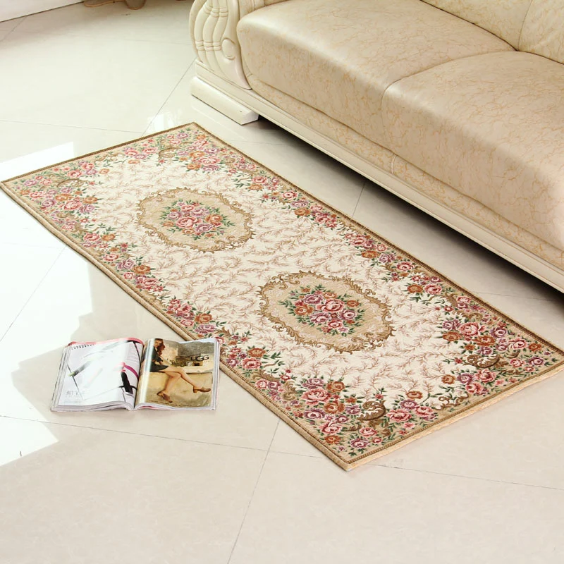 Alfombra Empire Peony, alfombra tradicional multicolor, sintética, apta para mascotas, antideslizante, resistente las manc...
